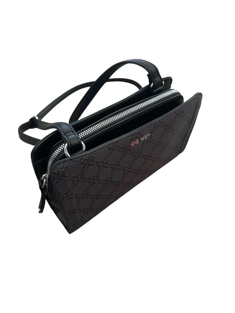 NWOT Nine West Black Crossbody Bag with Multiple Compartments